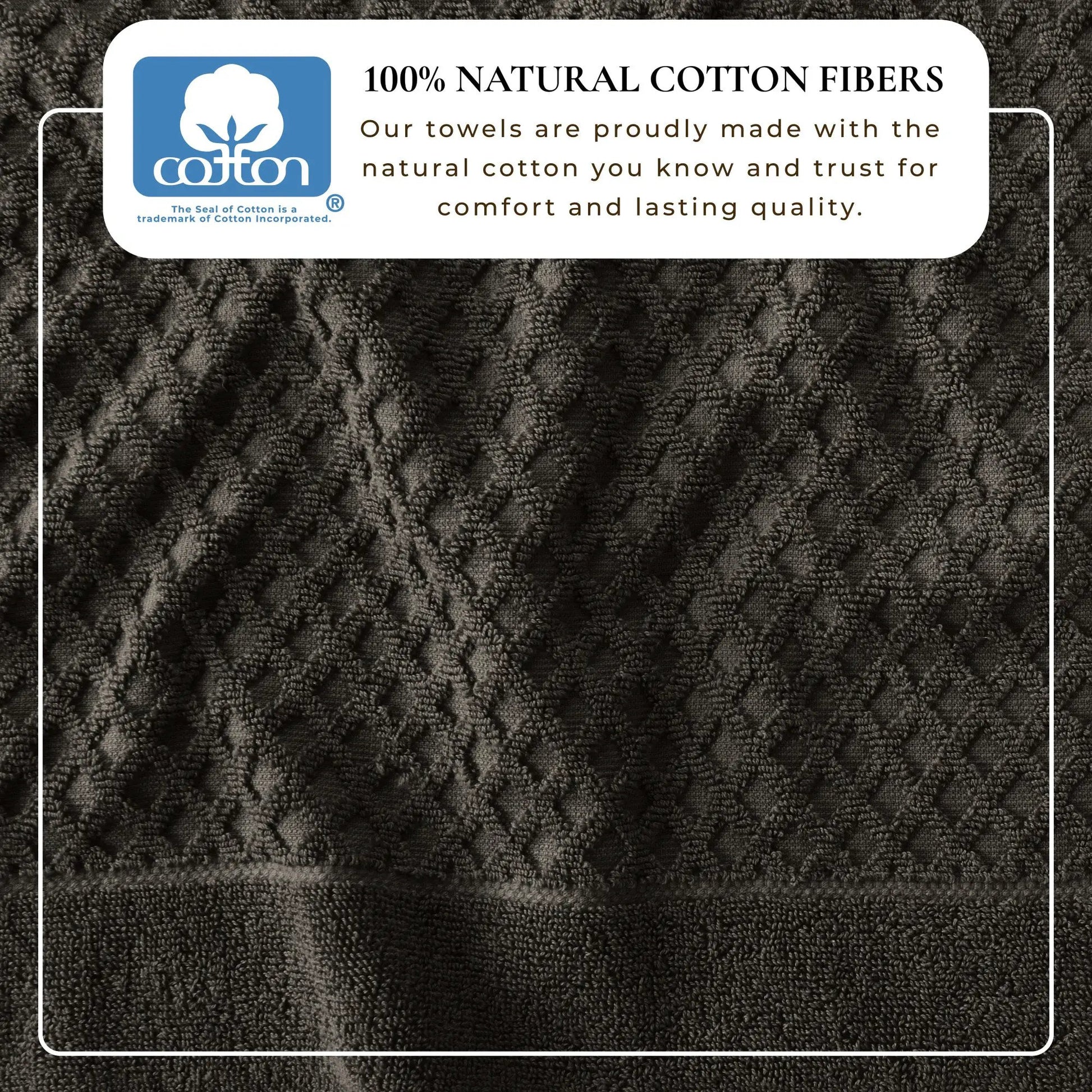 Cotton Diamond Waffle Weave Bath Towel Set - Grayson Collection from PriceLows™