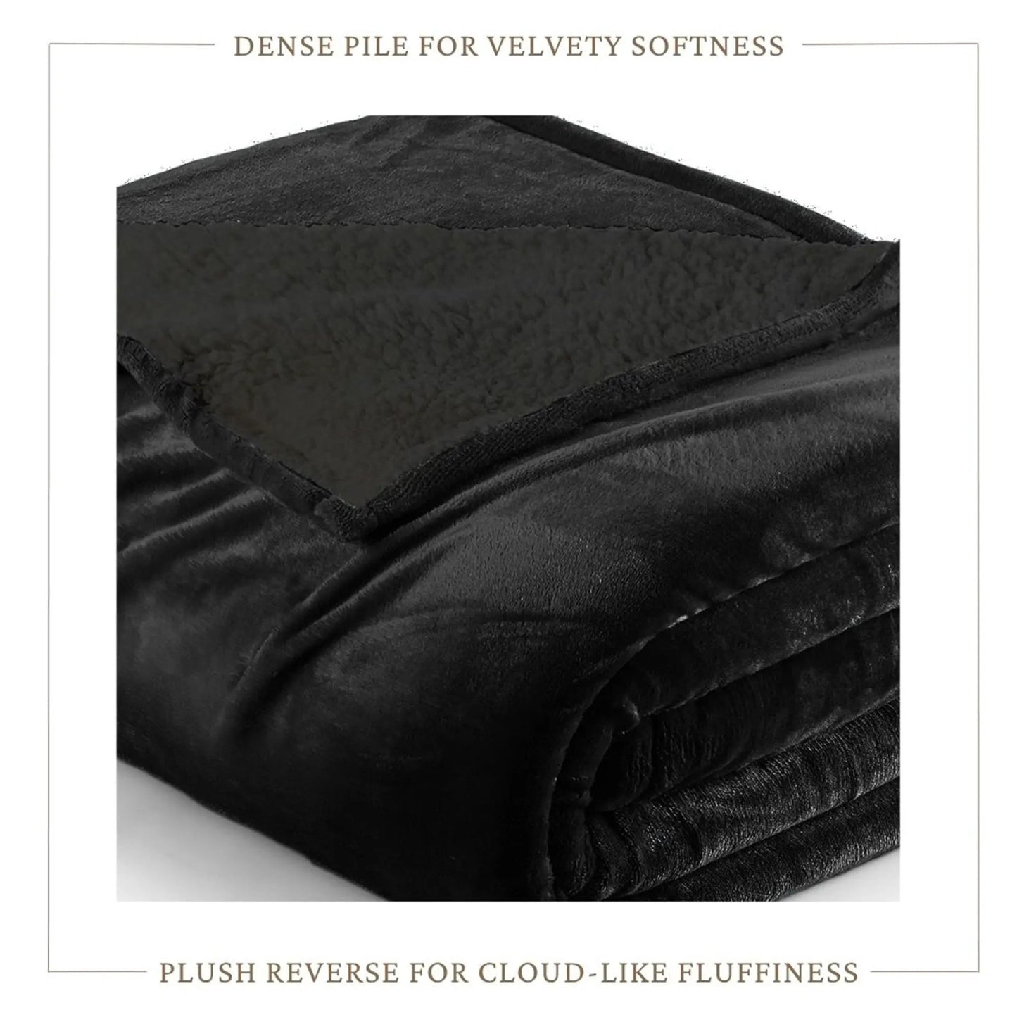 Velvet Plush Sherpa Bed Blanket - Sherpa Fleece Collection from PriceLows™