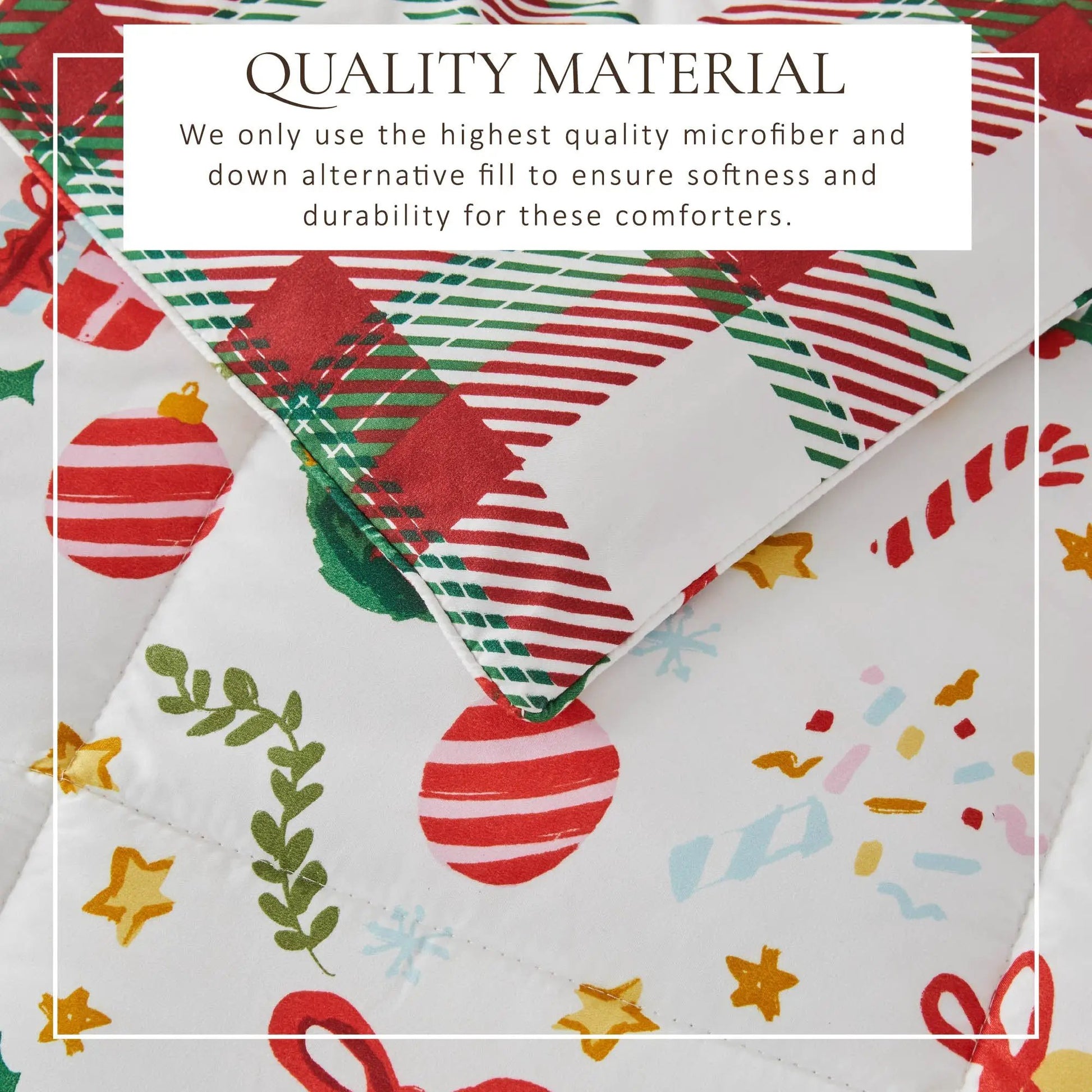 Reversible Christmas Comforter and Sham Set - Holiday / Lodge Odette Collection from PriceLows™
