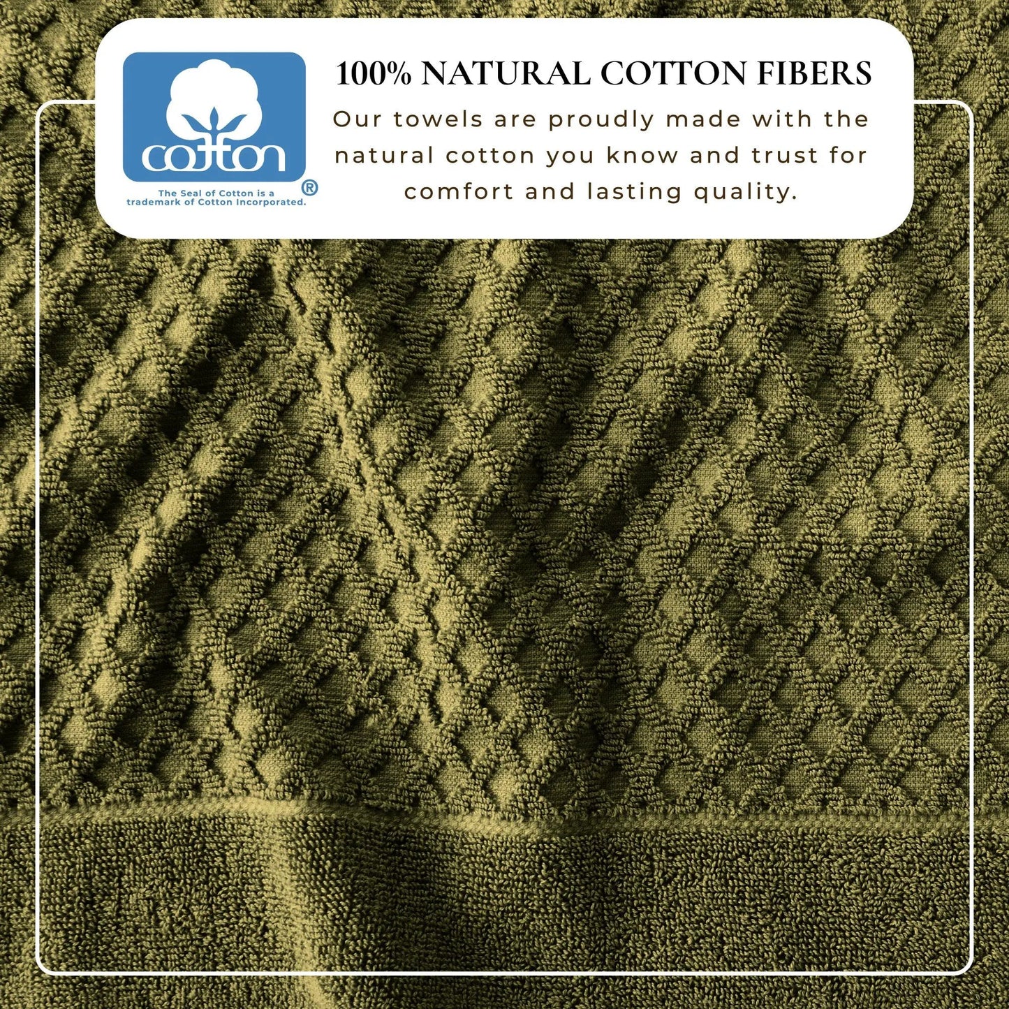 Cotton Diamond Waffle Weave Bath Towel Set - Grayson Collection from PriceLows™