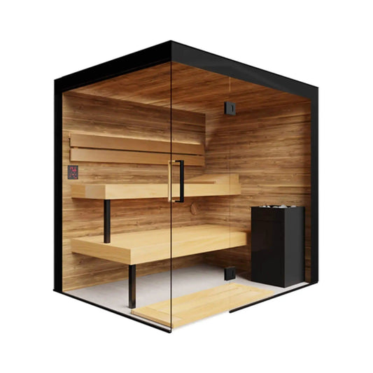ThermaSol Lumaria 2-5 Person Indoor Glass Sauna Cabin | 5-Person | Glass | Outdoor Living