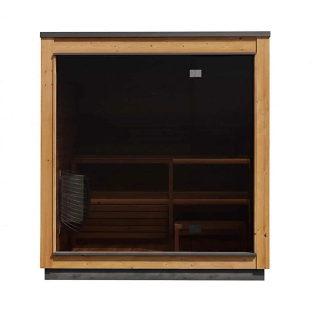 ThermaSol Nordic Dawn 4-Person Fully-Assembled Outdoor Sauna Cabin | 4-Person | Glass | Outdoor Living
