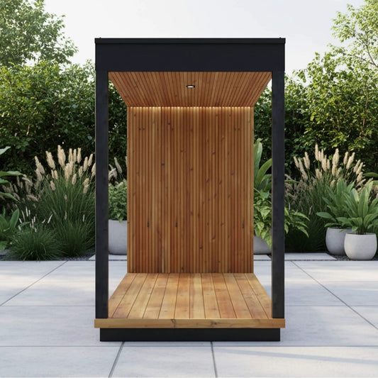 ThermaSol Nordic Misty Outdoor Fully-Assembled Wood Terrace | Wood | Sauna | Outdoor Living