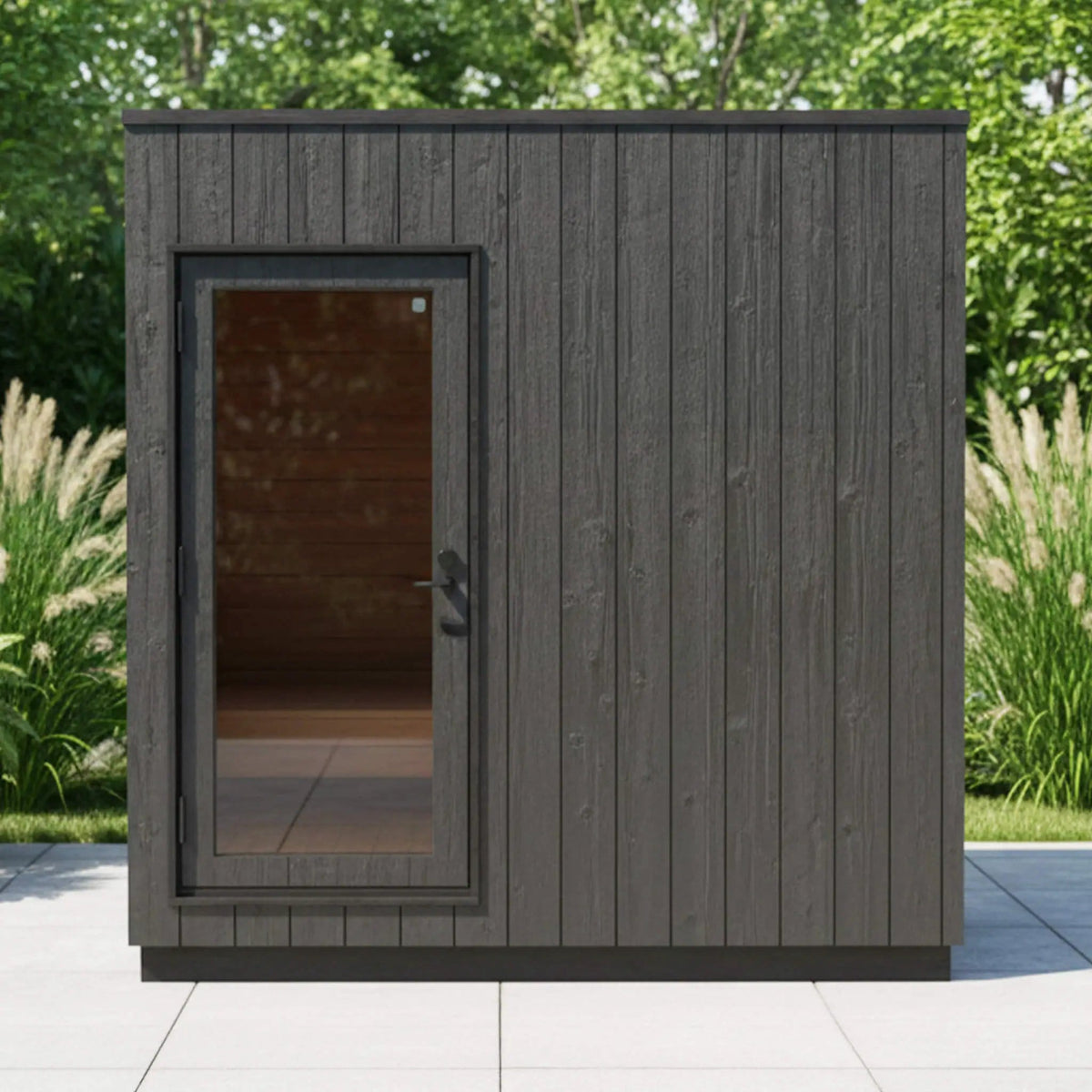 ThermaSol Nordic Misty Outdoor Changing Room With Single Entrance | Glass | Sauna | Outdoor Living