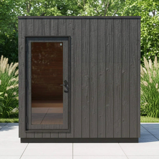 ThermaSol Nordic Misty Outdoor Changing Room With Single Entrance | Glass | Sauna | Outdoor Living