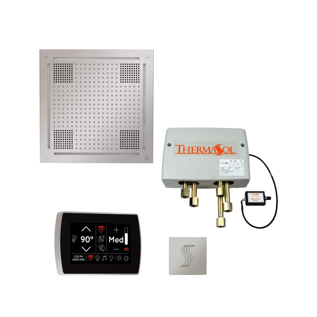 ThermaSol STC & HydroVive Total Wellness Package With Digital Shower Valve | Steam Shower | Bathroom Use | Bathroom