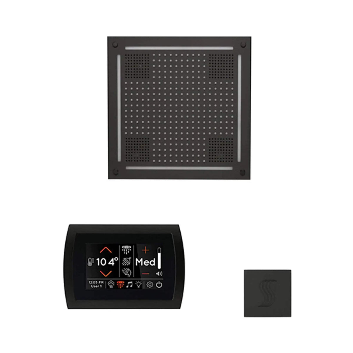 ThermaSol SignaTouch 5-Inch Display Steam Control Package With HydroVive Rainhead | 5 Inch | Crystal | Steam Shower