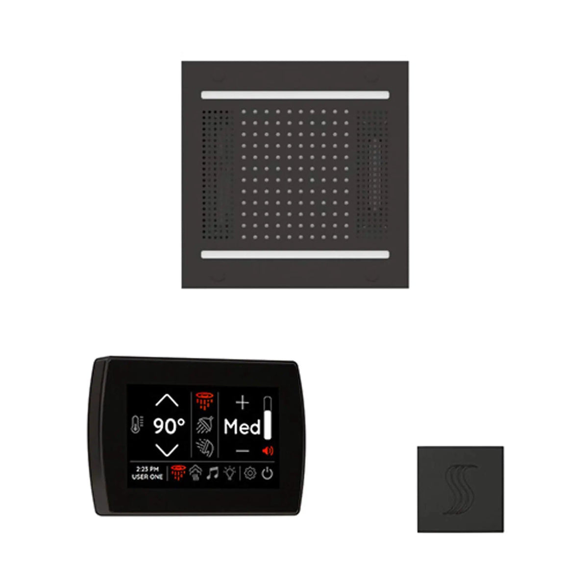 ThermaSol SignaTouch 5-Inch Display Steam Control Package With HydroVive Rainhead | 5 Inch | Crystal | Steam Shower