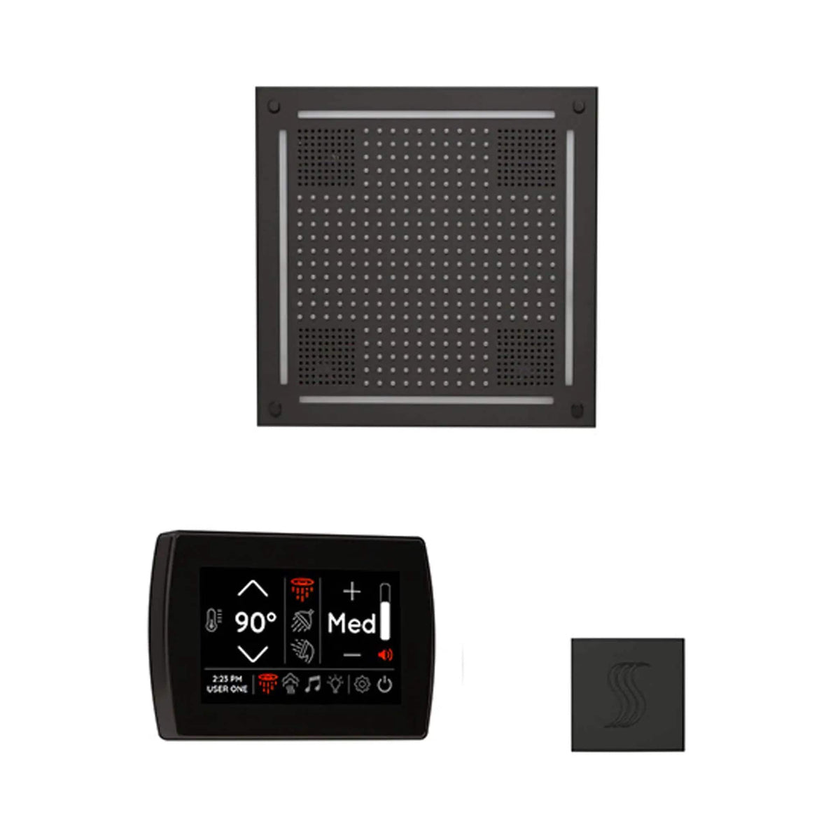 ThermaSol SignaTouch 5-Inch Display Steam Control Package With HydroVive Rainhead | 5 Inch | Crystal | Steam Shower