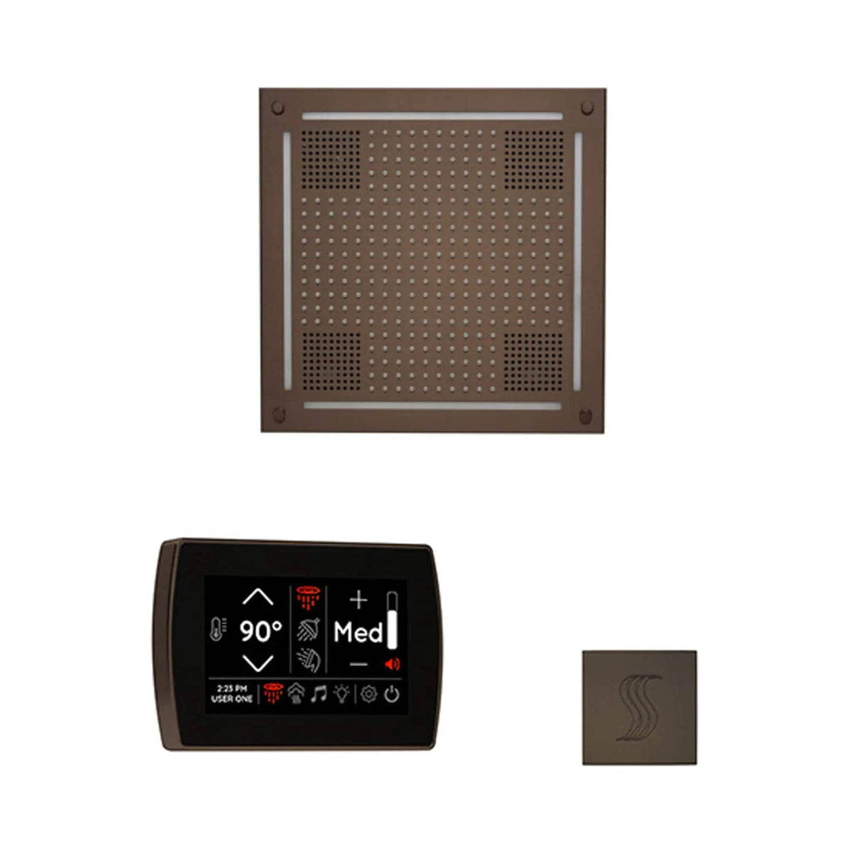 ThermaSol SignaTouch 5-Inch Display Steam Control Package With HydroVive Rainhead | 5 Inch | Crystal | Steam Shower
