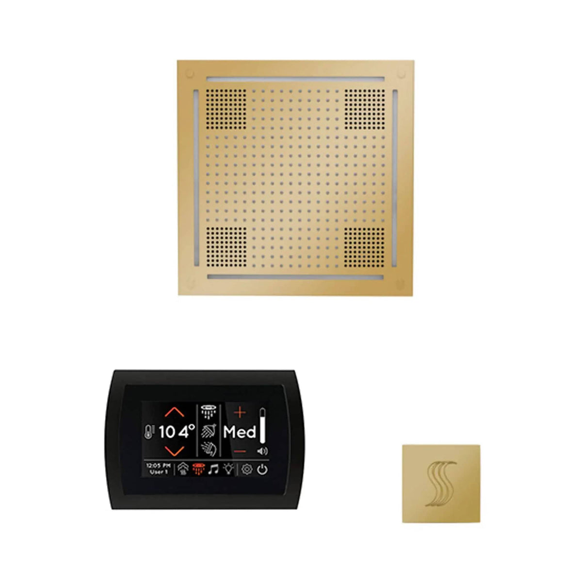 ThermaSol SignaTouch 5-Inch Display Steam Control Package With HydroVive Rainhead | 5 Inch | Crystal | Steam Shower