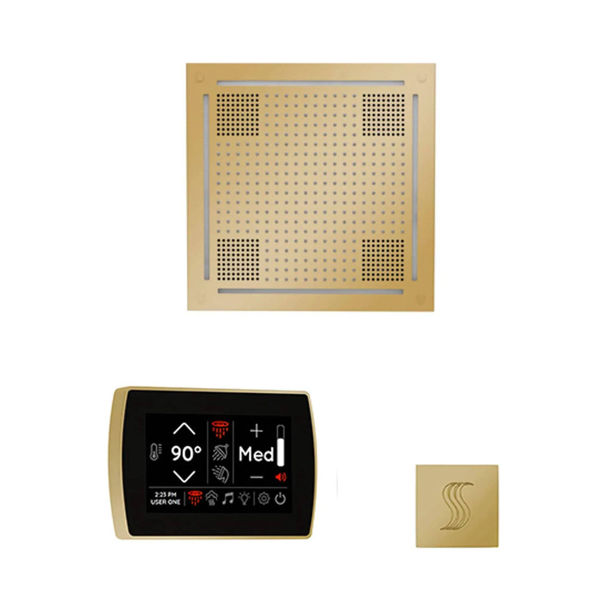 ThermaSol SignaTouch 5-Inch Display Steam Control Package With HydroVive Rainhead | 5 Inch | Crystal | Steam Shower