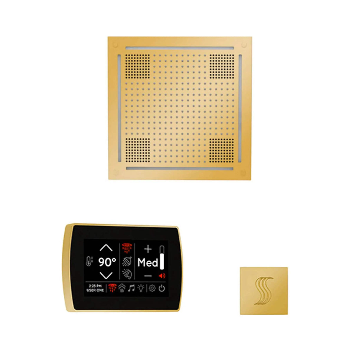 ThermaSol SignaTouch 5-Inch Display Steam Control Package With HydroVive Rainhead | 5 Inch | Crystal | Steam Shower