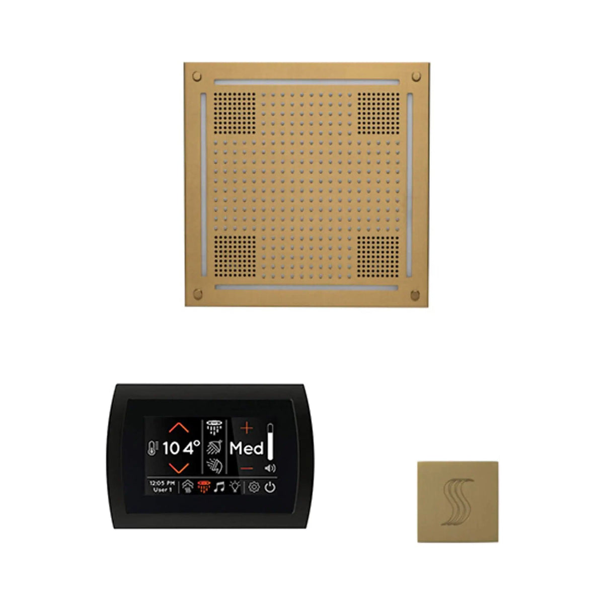 ThermaSol SignaTouch 5-Inch Display Steam Control Package With HydroVive Rainhead | 5 Inch | Crystal | Steam Shower