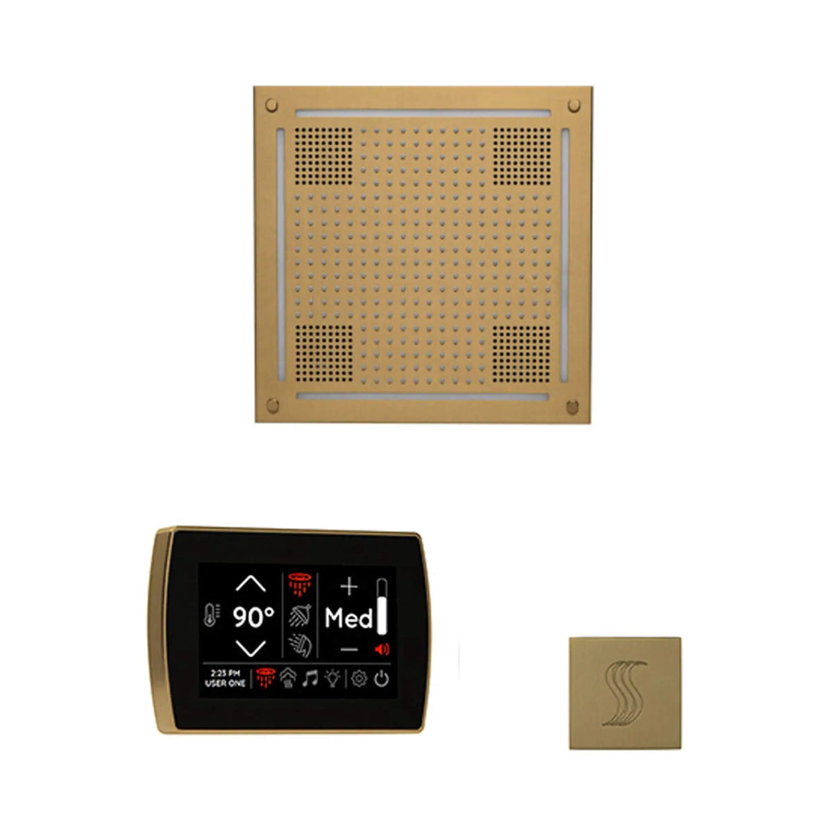 ThermaSol SignaTouch 5-Inch Display Steam Control Package With HydroVive Rainhead | 5 Inch | Crystal | Steam Shower