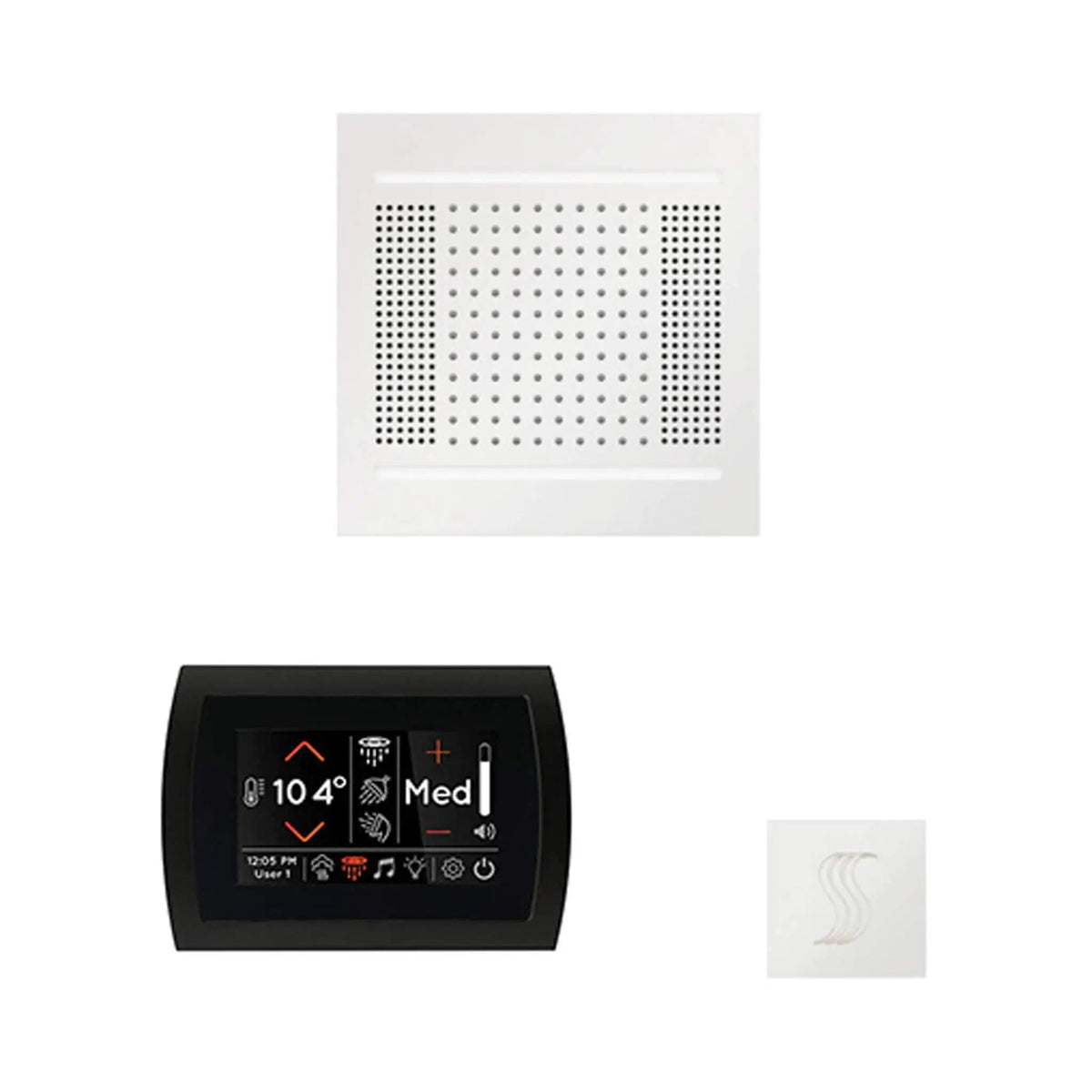 ThermaSol SignaTouch 5-Inch Display Steam Control Package With HydroVive Rainhead | 5 Inch | Crystal | Steam Shower