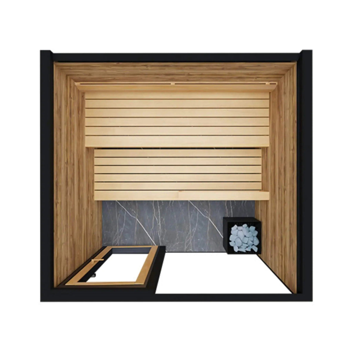 ThermaSol Spectra 4-Person Fully-Assembled Outdoor Sauna Cabin | 4-Person | Glass | Outdoor Living