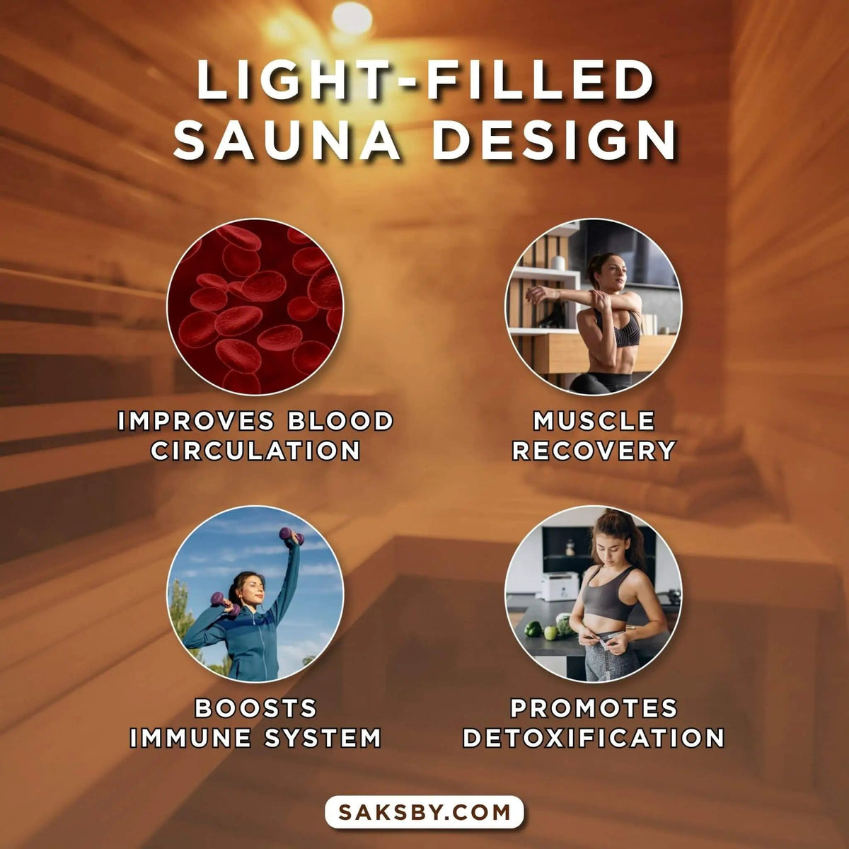 ThermaSol Spectra 4-Person Fully-Assembled Outdoor Sauna Cabin | 4-Person | Glass | Outdoor Living