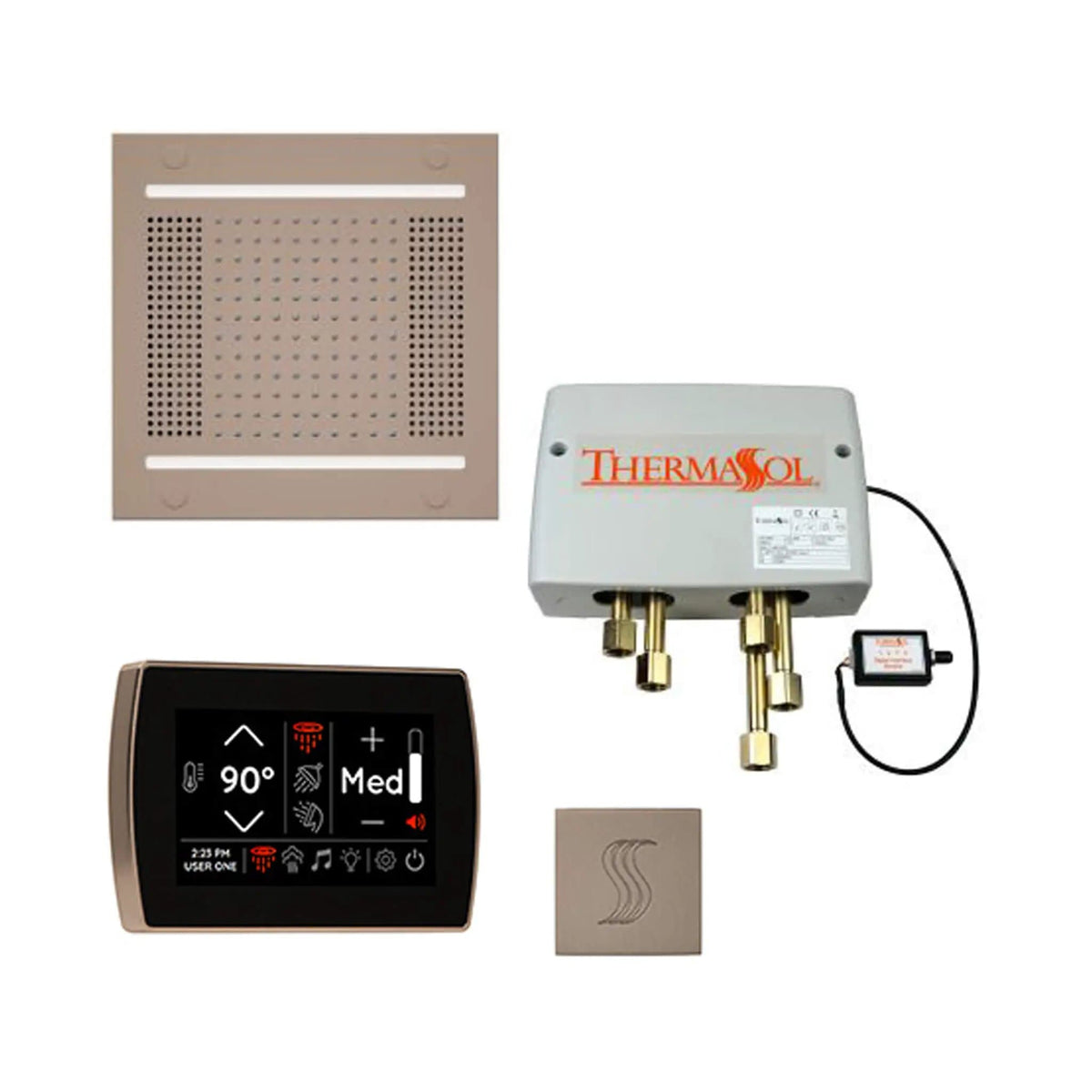 ThermaSol STC & HydroVive Total Wellness Package With Digital Shower Valve | Steam Shower | Bathroom Use | Bathroom