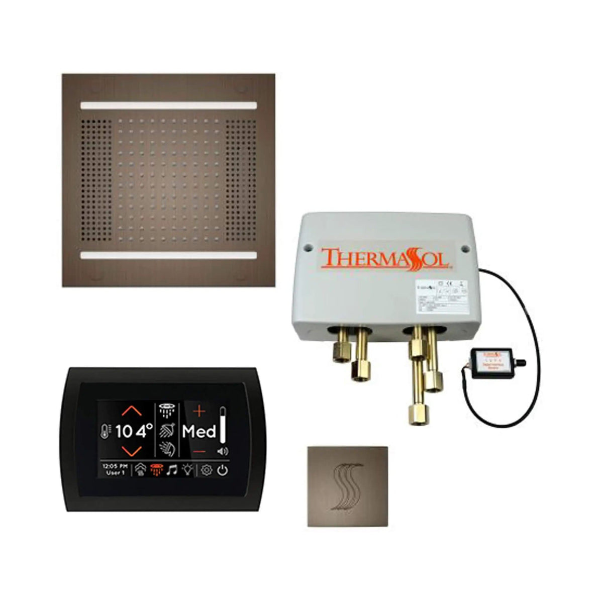 ThermaSol STC & HydroVive Total Wellness Package With Digital Shower Valve | Steam Shower | Bathroom Use | Bathroom
