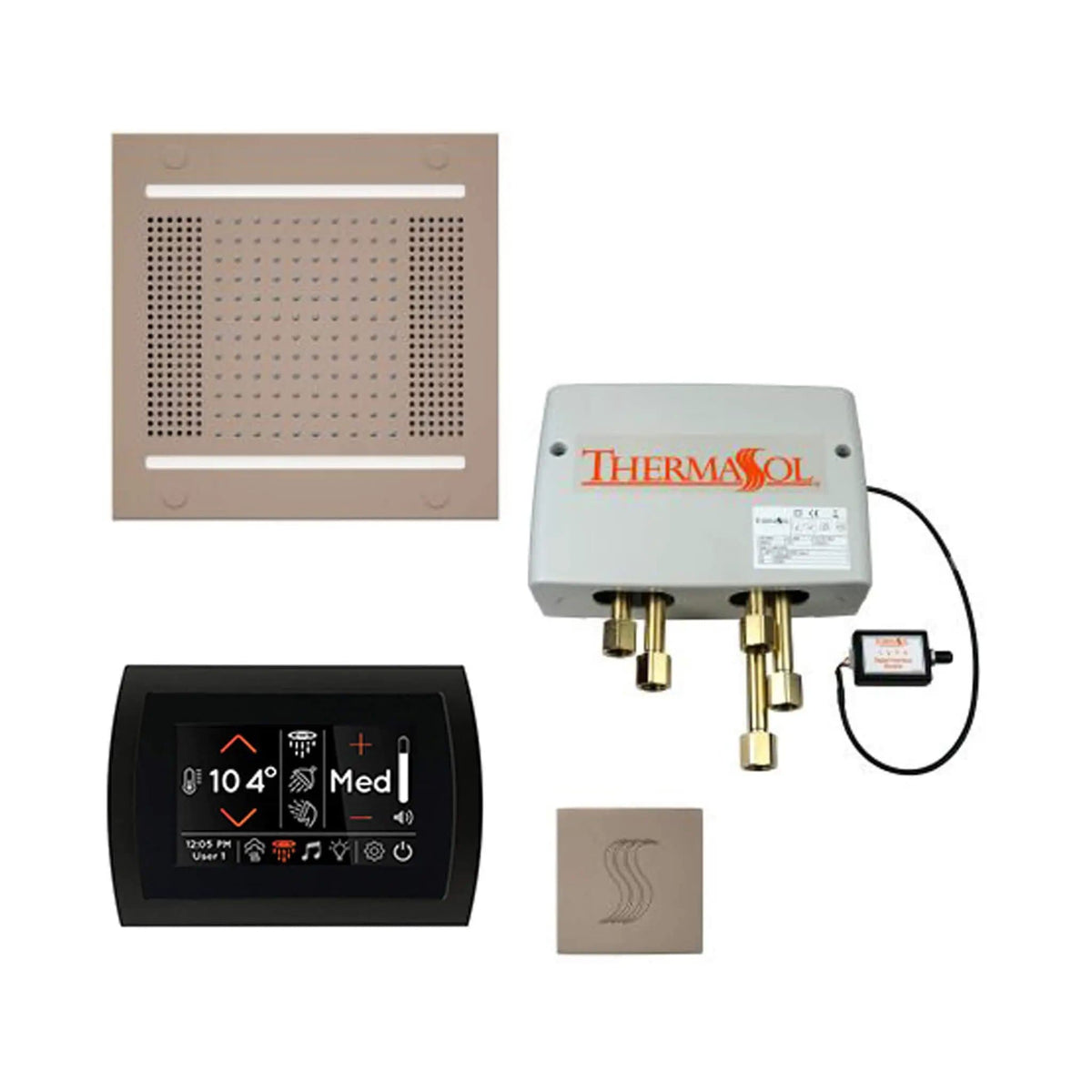 ThermaSol STC & HydroVive Total Wellness Package With Digital Shower Valve | Steam Shower | Bathroom Use | Bathroom