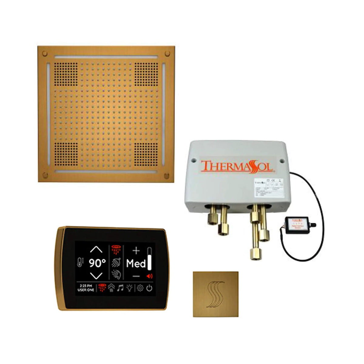 ThermaSol STC & HydroVive Total Wellness Package With Digital Shower Valve | Steam Shower | Bathroom Use | Bathroom