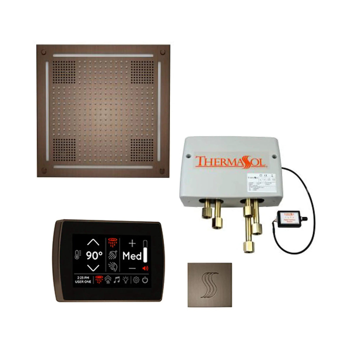 ThermaSol STC & HydroVive Total Wellness Package With Digital Shower Valve | Steam Shower | Bathroom Use | Bathroom