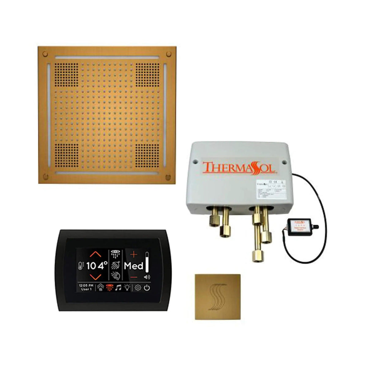 ThermaSol STC & HydroVive Total Wellness Package With Digital Shower Valve | Steam Shower | Bathroom Use | Bathroom