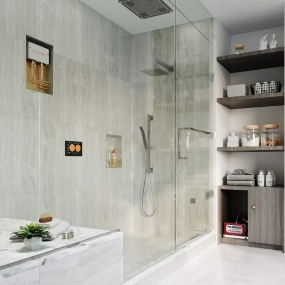 ThermaSol ThermaTouch 7-Inch Steam Shower Control Package With SteamVection | 7 Inch | Bathroom Use | Bathroom
