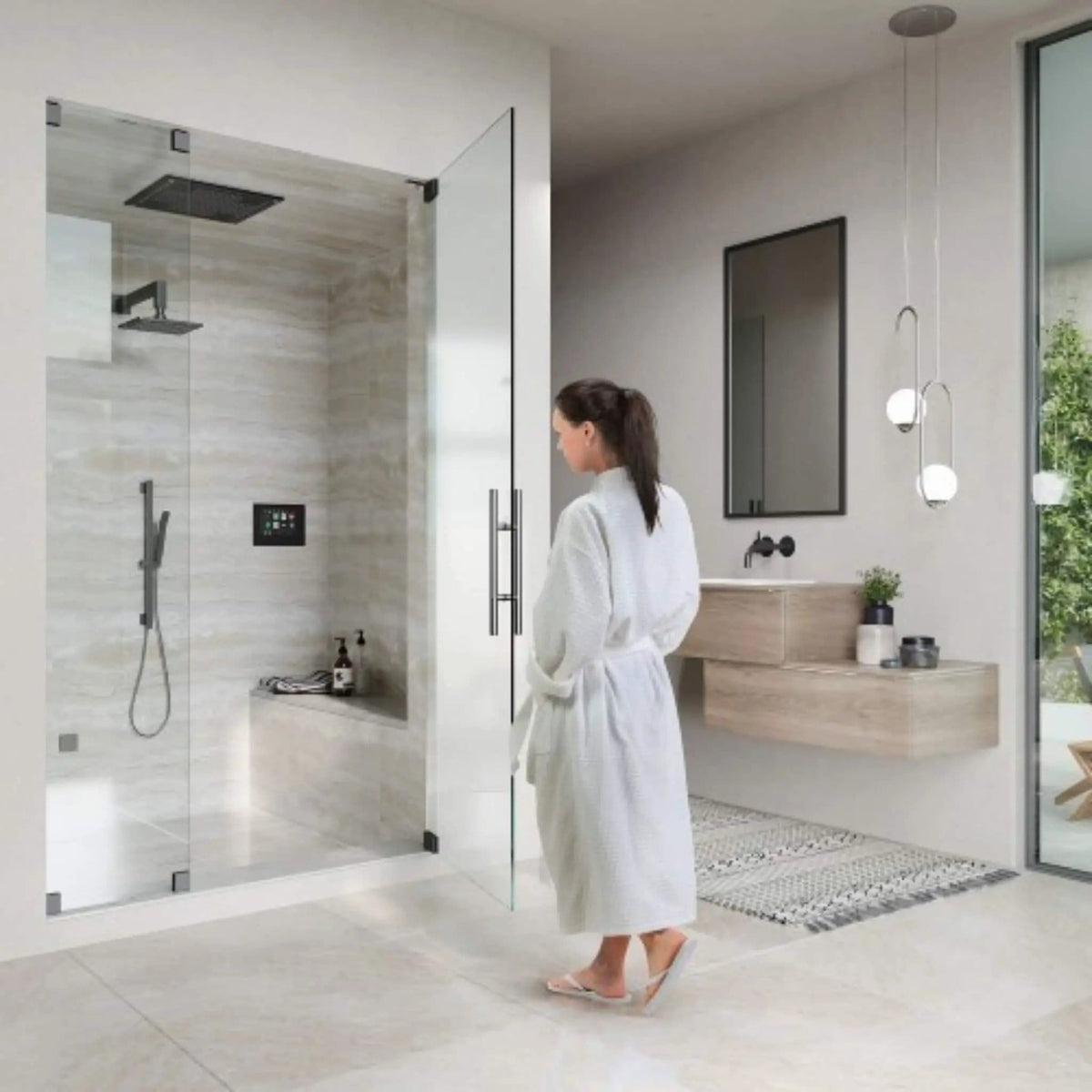 ThermaSol ThermaTouch 7-Inch Steam Shower Control Package With SteamVection | 7 Inch | Bathroom Use | Bathroom