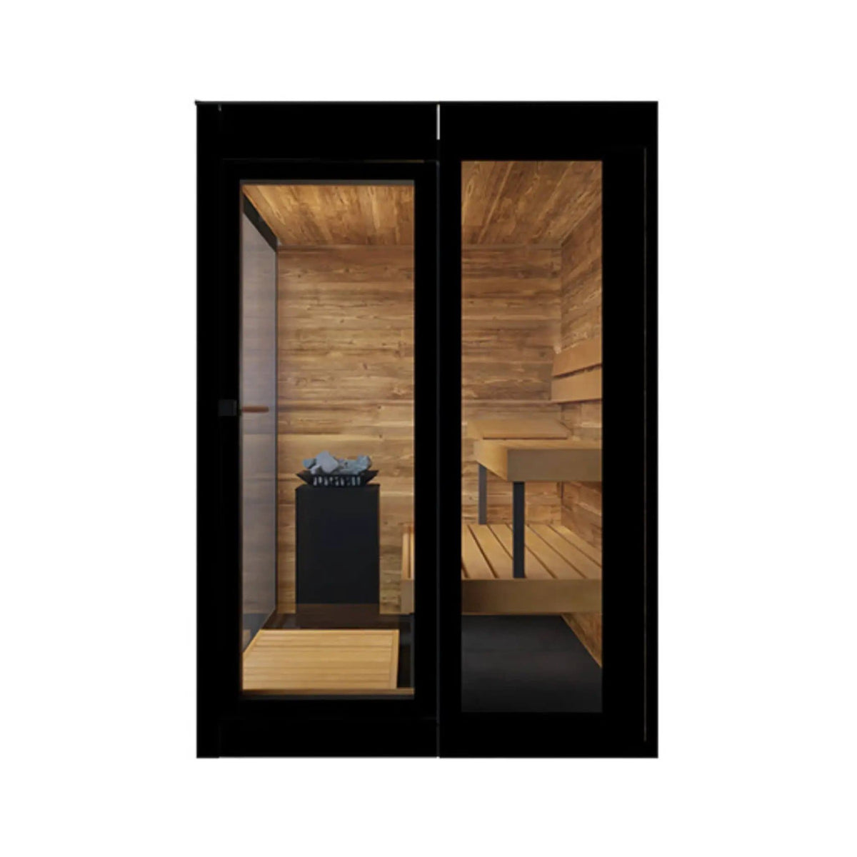 ThermaSol Vera 3-Person Fully-Assembled Outdoor Sauna Cabin | 3-Person | Glass | Outdoor Living