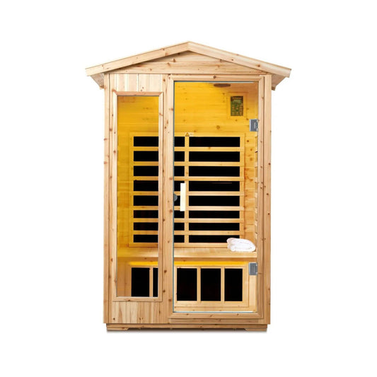 Vexa 2-Person Outdoor Infrared Sauna With Bluetooth Audio And LED Lighting | 2-Person | Outdoor Living Use | Outdoor Living