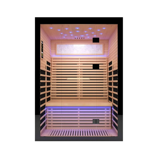 Vapor Luxury 2-Person Canadian Hemlock Wood Far Infrared Home Sauna | 2-Person | Wood | Infrared Sauna