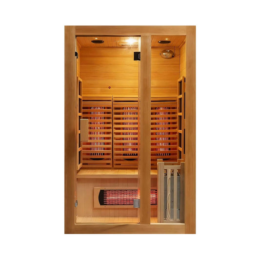 Luma 2-Person Indoor Hybrid Sauna Room With Infrared And 3.5KW Steam Heater | 2-Person | 3.5 kW | Outdoor Living