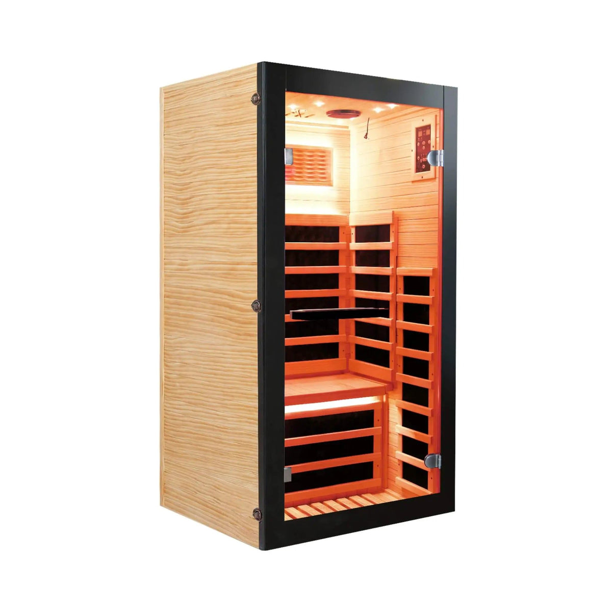 Solara Single-Person Chilean Pine Infrared Sauna Cabin | Outdoor Living Use | Everyday Use | Outdoor Living