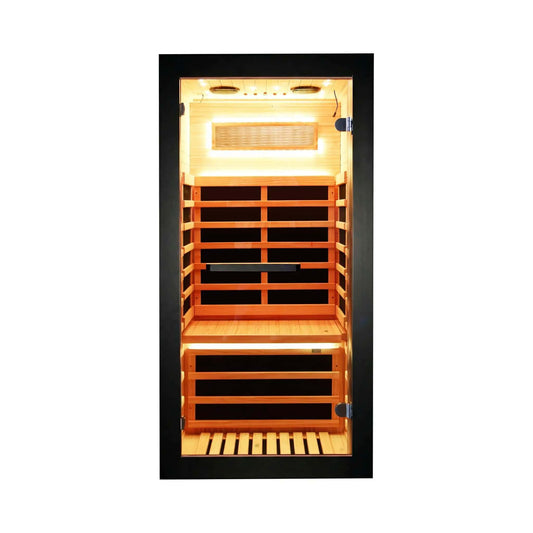 Solara Single-Person Chilean Pine Infrared Sauna Cabin | Outdoor Living Use | Everyday Use | Outdoor Living