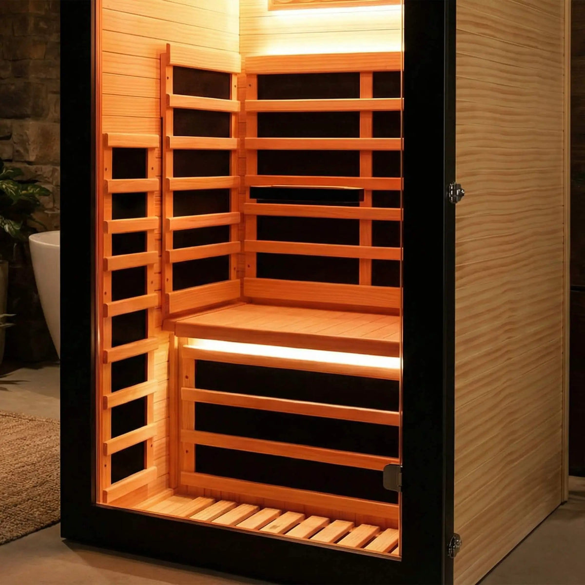 Solara Single-Person Chilean Pine Infrared Sauna Cabin | Outdoor Living Use | Everyday Use | Outdoor Living