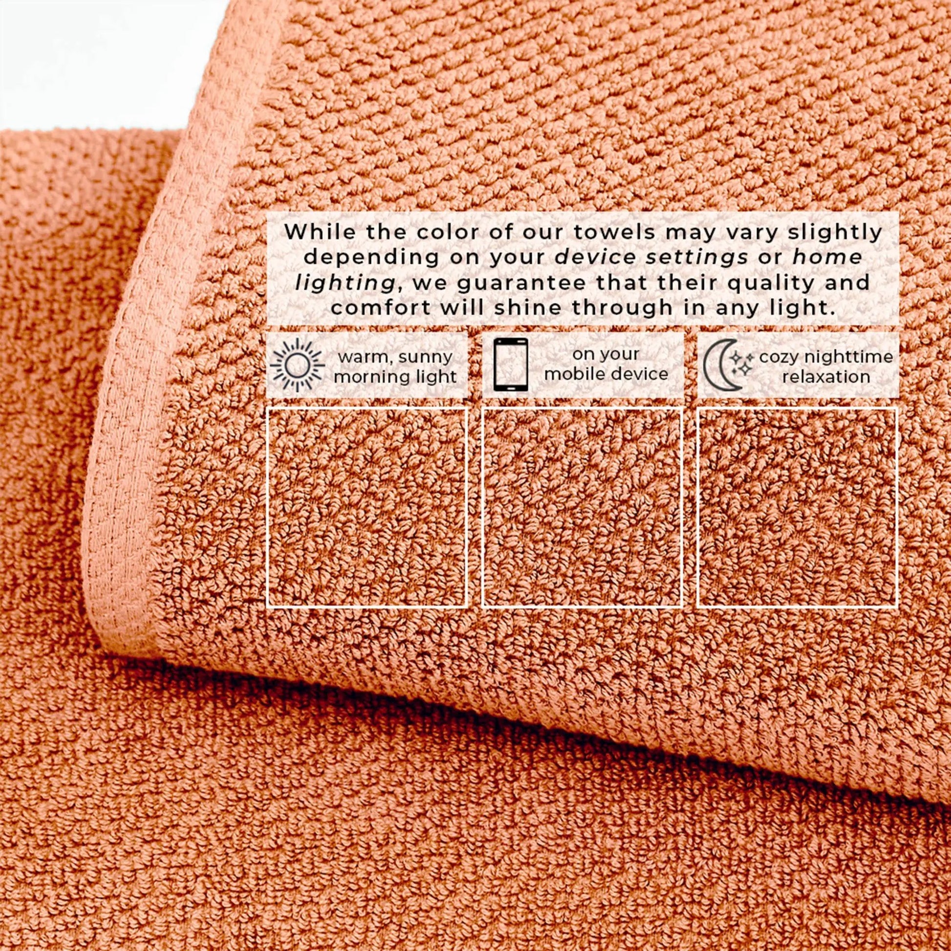 Cotton Textured Bath Towel Set - Acacia Collection from PriceLows™