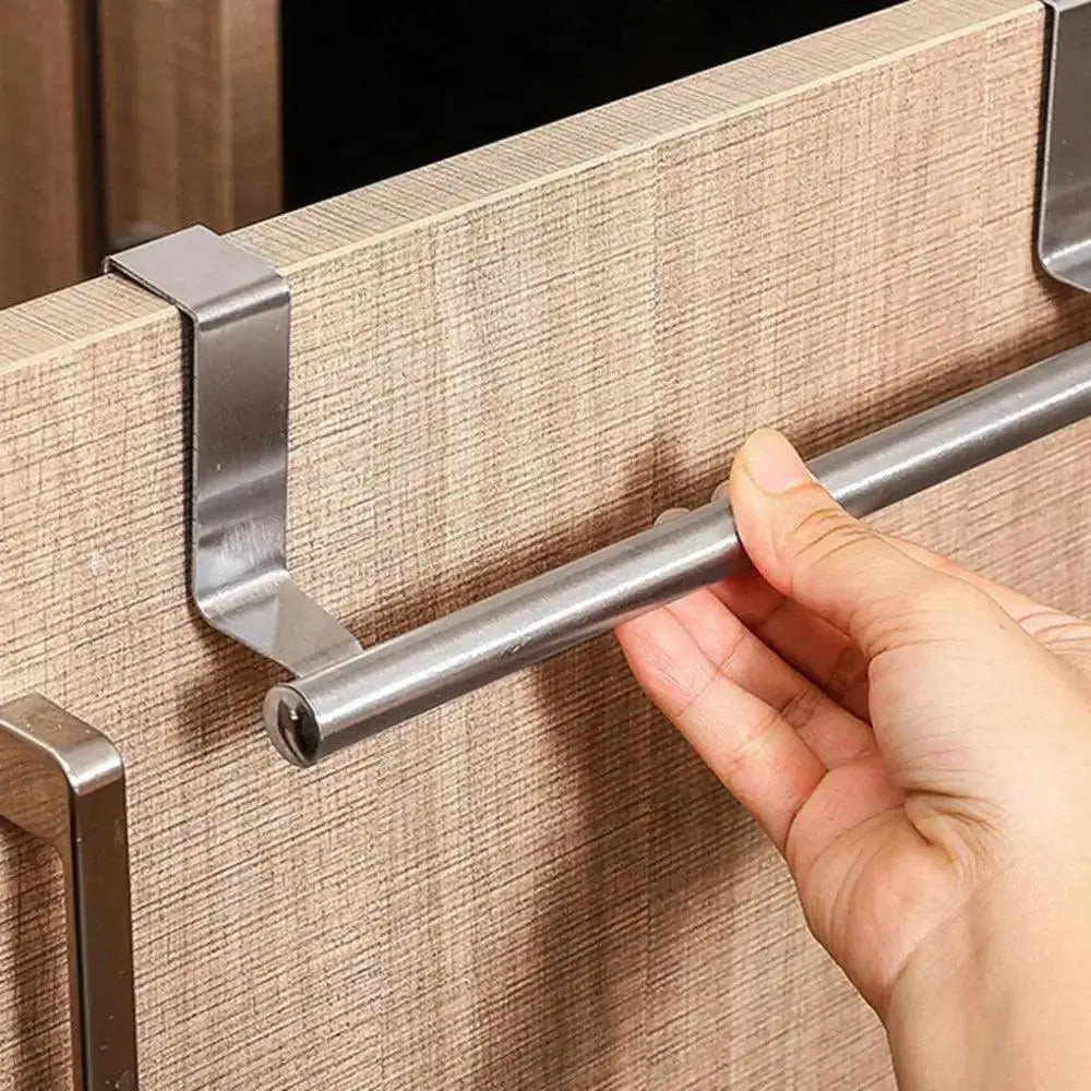 Over Door Towel Bar | Stainless Steel | No Drill Mount | Standard