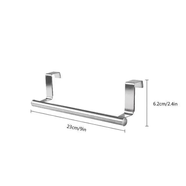 Over Door Towel Bar | Stainless Steel | No Drill Mount | Standard