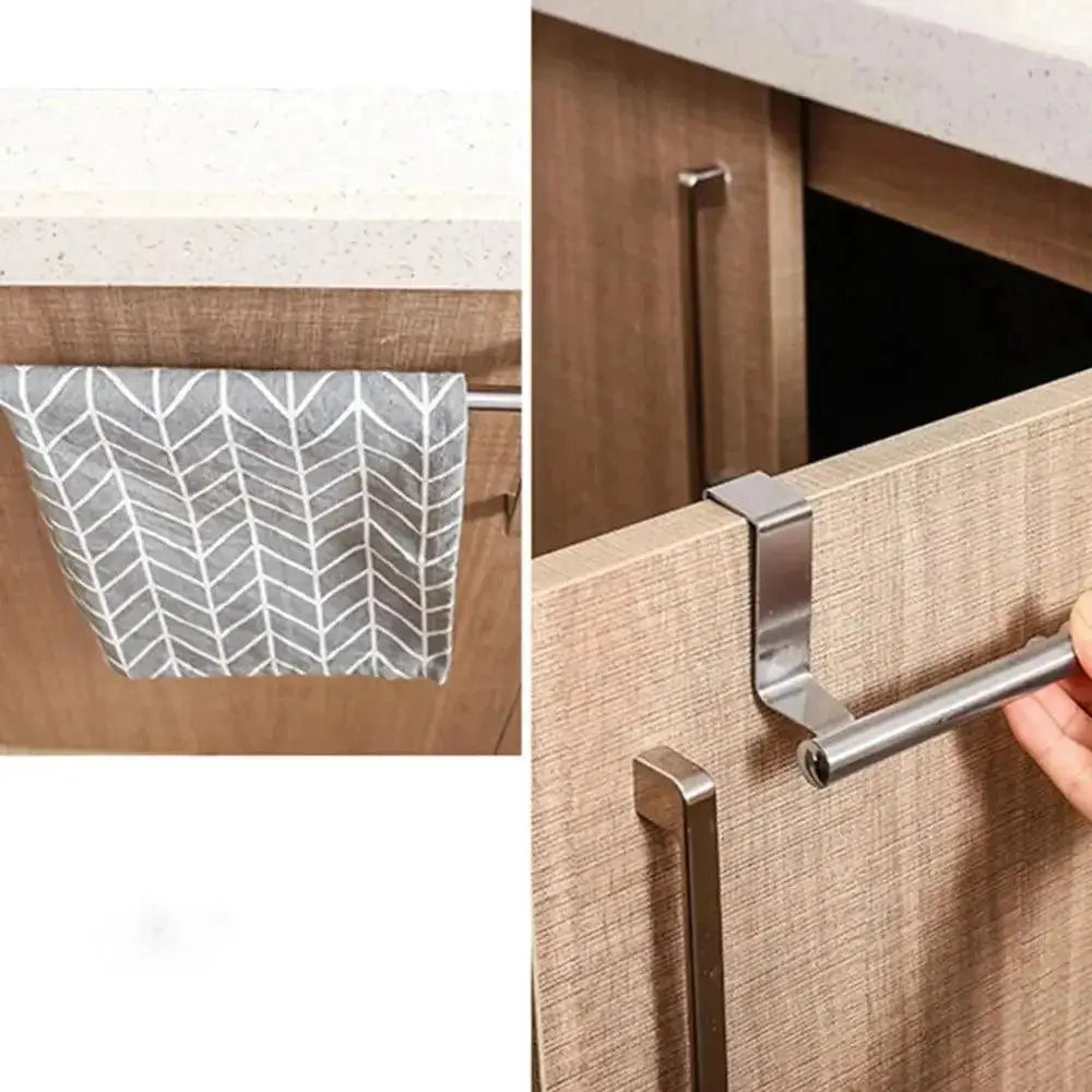 Over Door Towel Bar | Stainless Steel | No Drill Mount | Standard