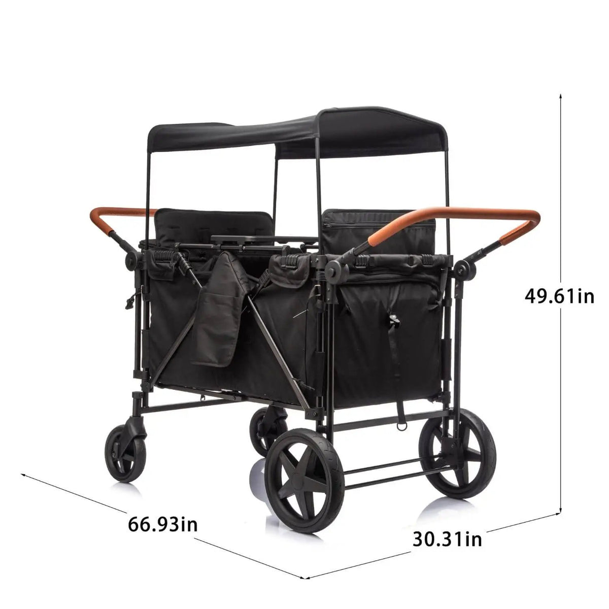 Wagon Stroller | 4 Seater | All Terrain | Heavy Duty Black Frame