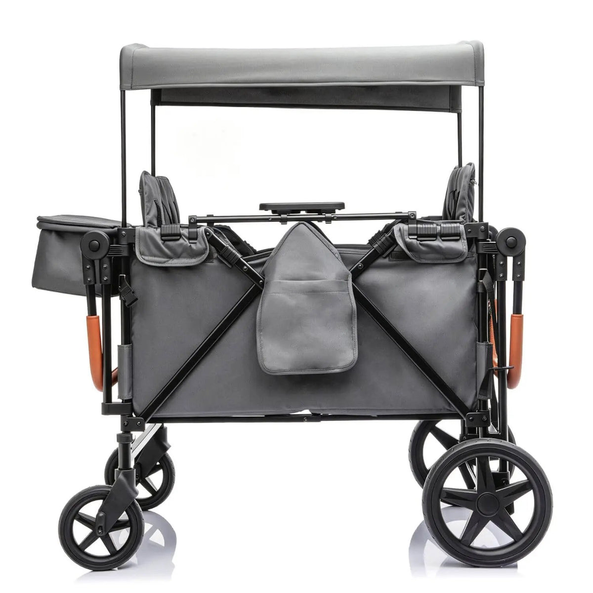 Wagon Stroller | 4-Seater Design | 212 Lb Capacity | Gray