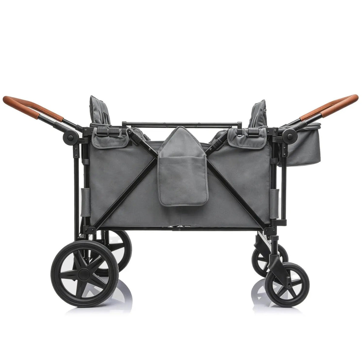 Wagon Stroller | 4-Seater Design | 212 Lb Capacity | Gray