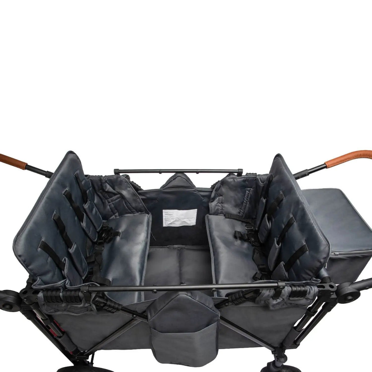 Wagon Stroller | 4-Seater Design | 212 Lb Capacity | Gray