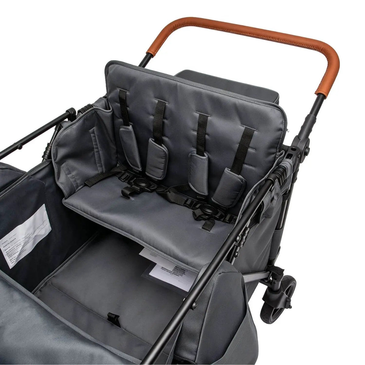 Wagon Stroller | 4-Seater Design | 212 Lb Capacity | Gray