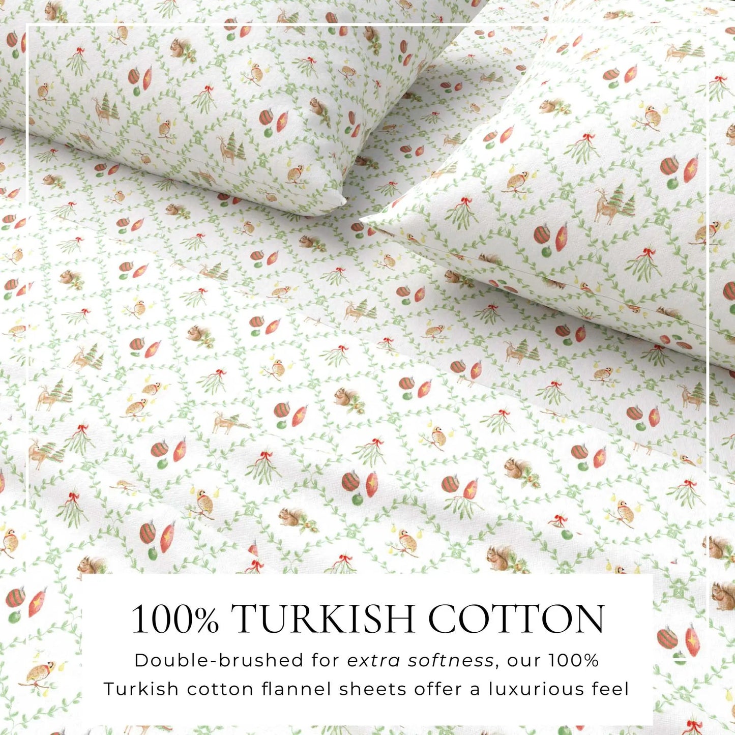 Turkish Cotton Flannel Sheet Set - Elevated Holiday Collection from PriceLows™