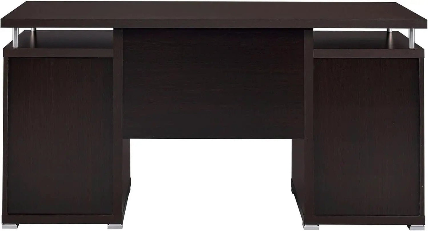 55 Inch Modern Wood Desk With 2 Drawers For Home Office from PriceLows™