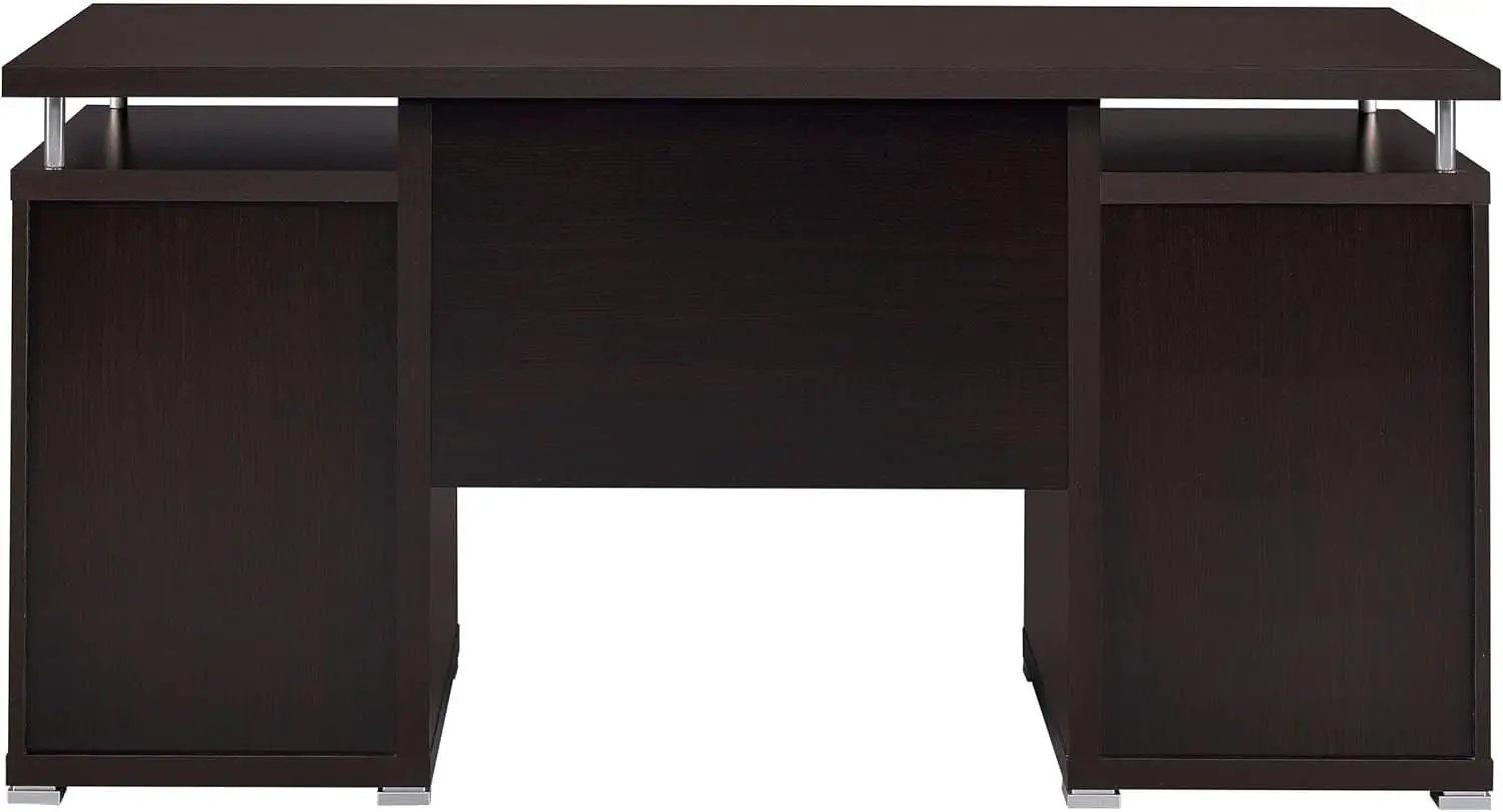 55 Inch Modern Wood Desk With 2 Drawers For Home Office from PriceLows™