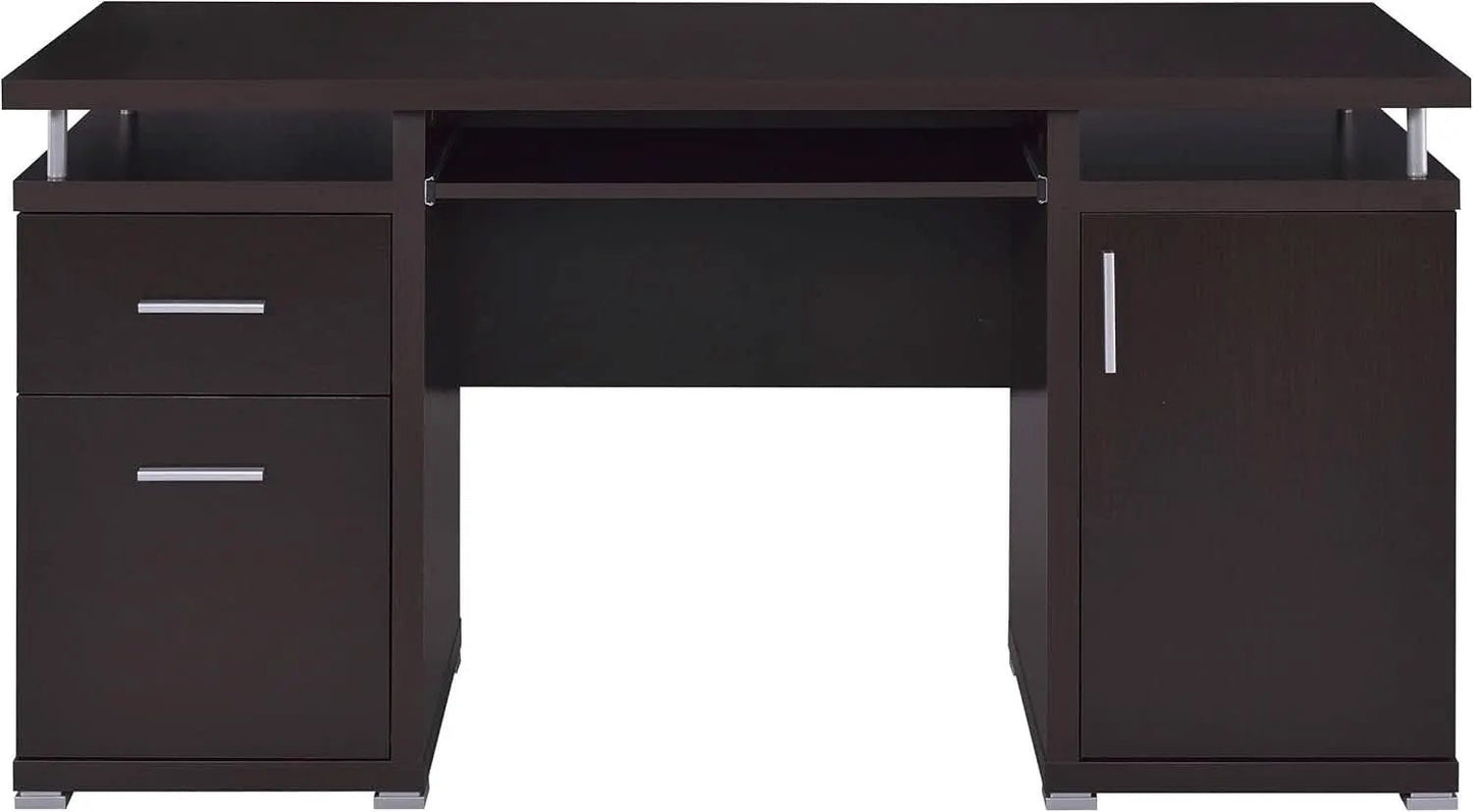 55 Inch Modern Wood Desk With 2 Drawers For Home Office from PriceLows™